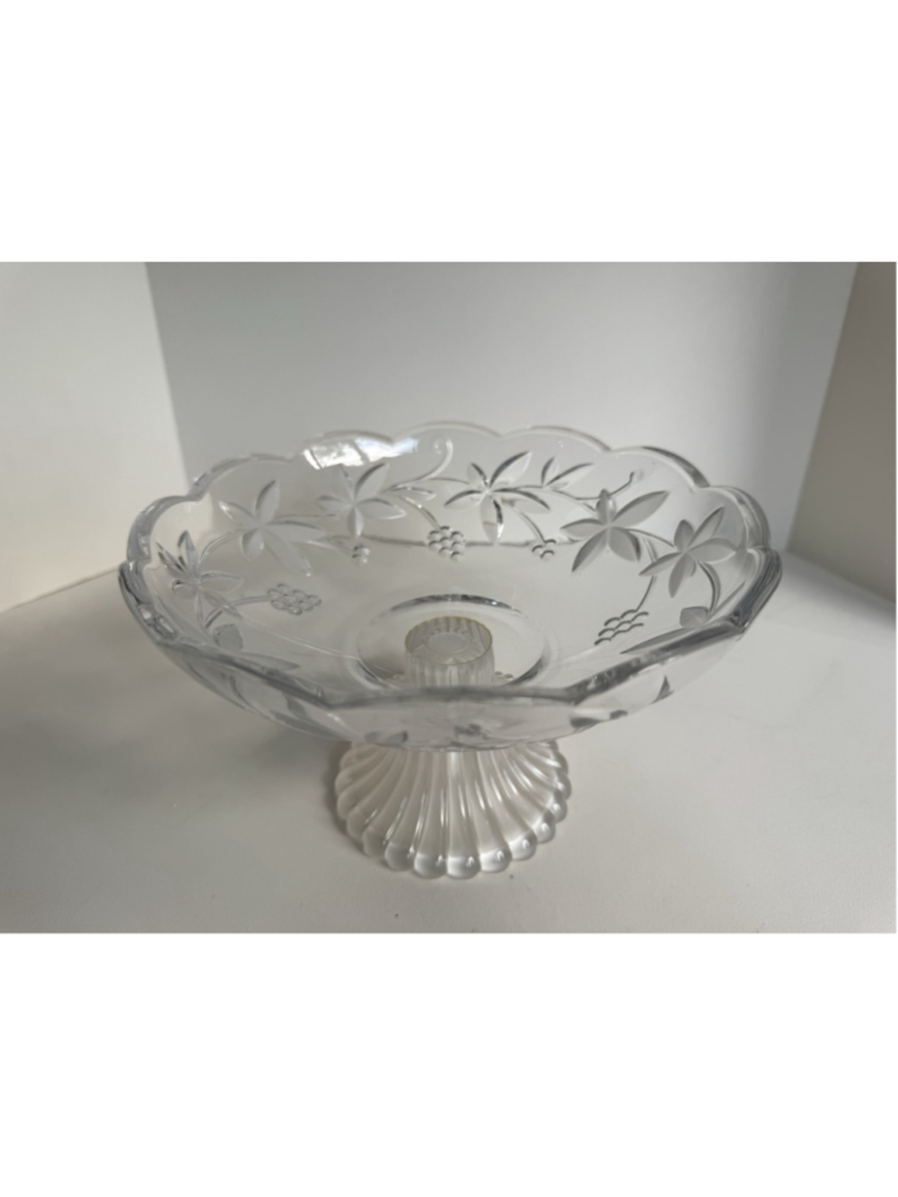 Beautiful Mikasa Garden Terrace 8.5" Footed Crystal Compote WY 923/527